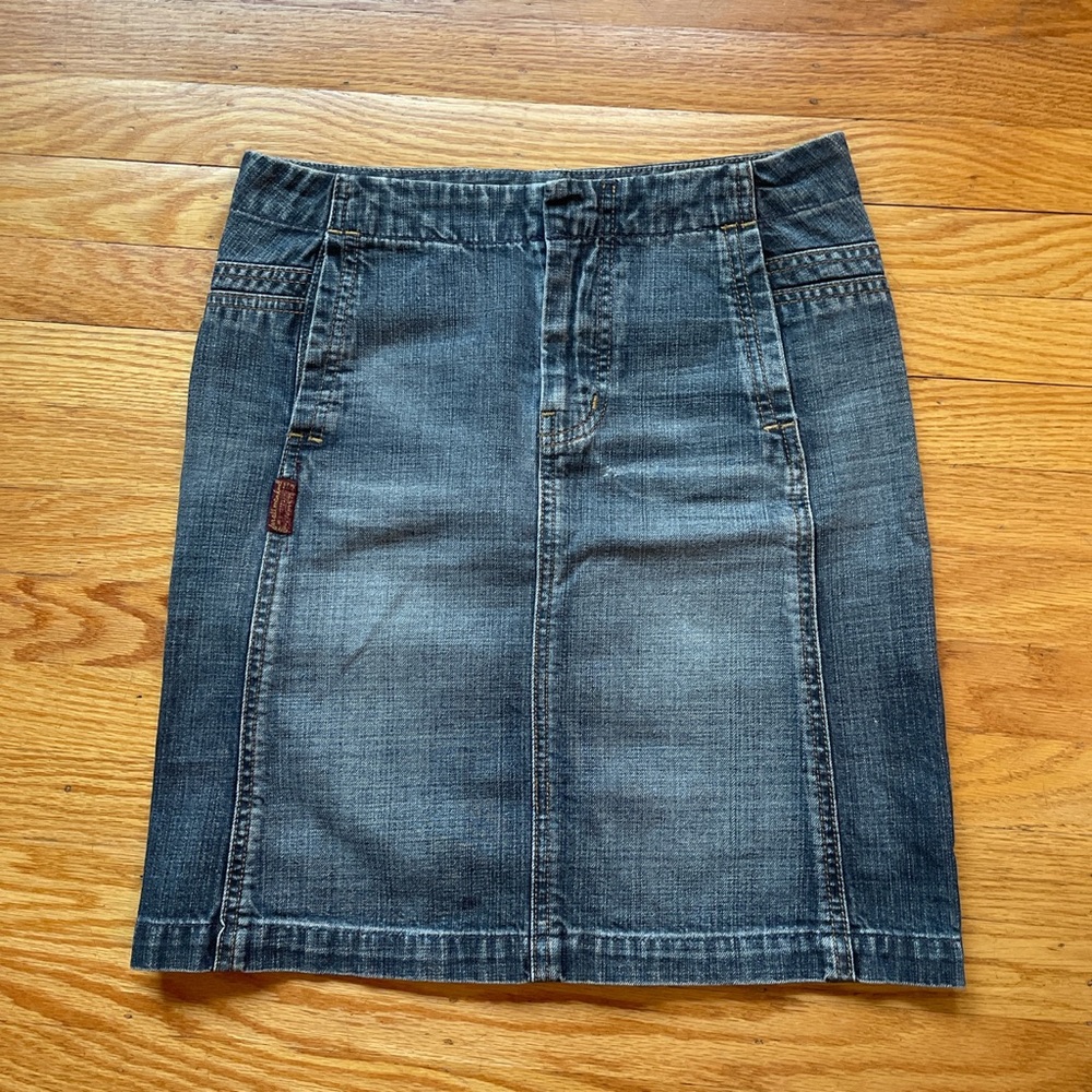 7 for all Mankind Y2K denim skirt